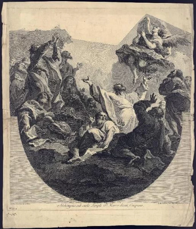 Ascensione di Cristo - incisione